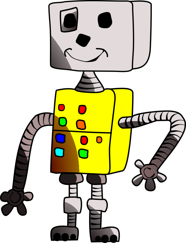 Childlike robot yellow