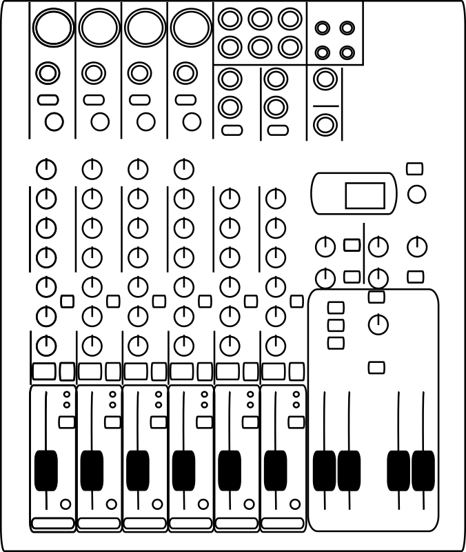 8-Channel audio mixer