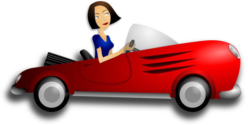 Brunette Female Driver - Openclipart