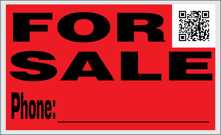 For Sale Sign with QR Code