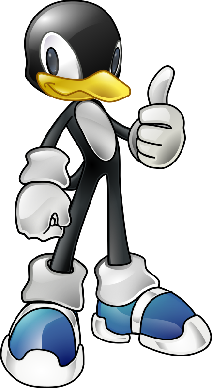 Tux The penguin in sonic style