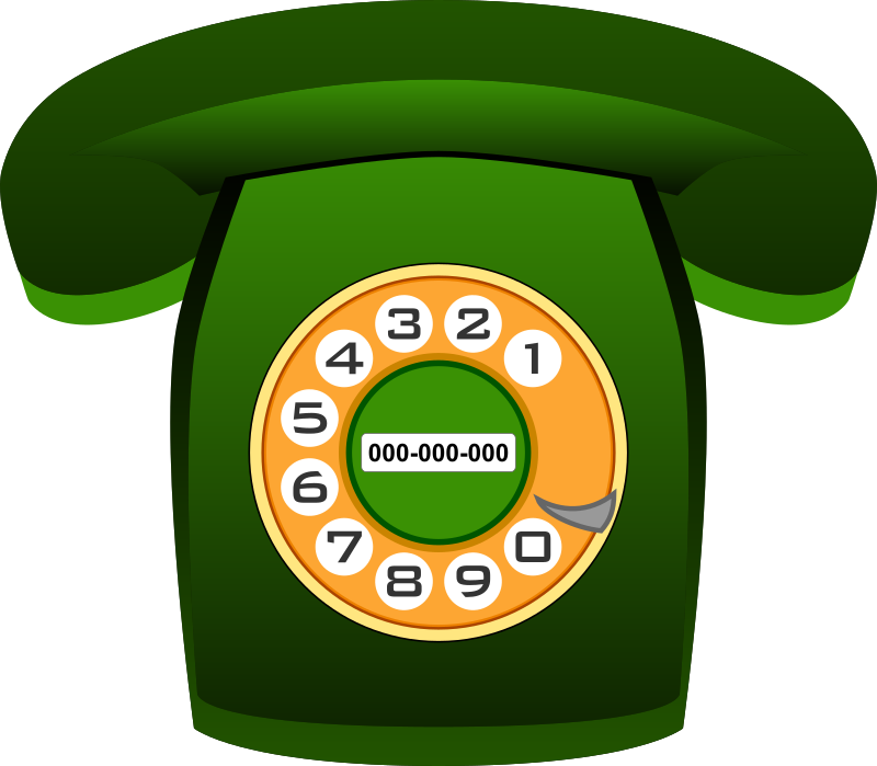 Teléfono Heraldo verde (green classic phone)