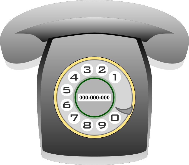 Teléfono Heraldo gris (grey classic phone)