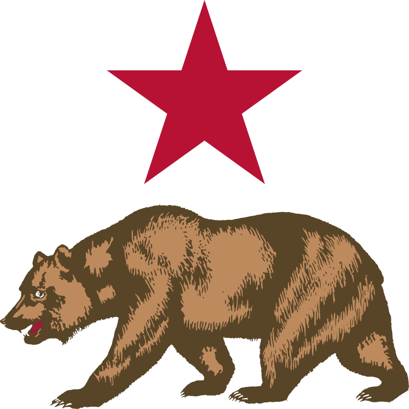 California - Star and Bear Clipart