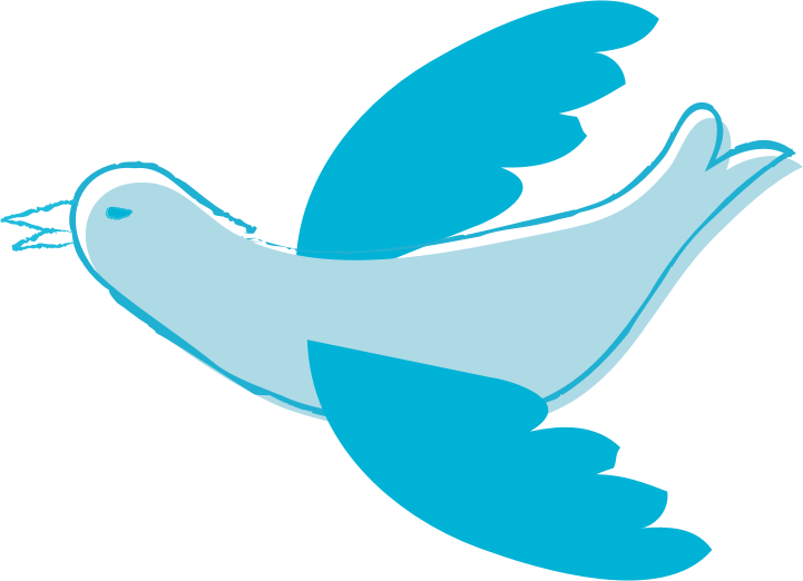 Blue Mail Bird Clipart