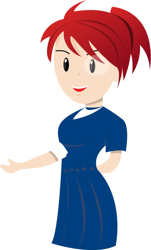 Teacher blue dress