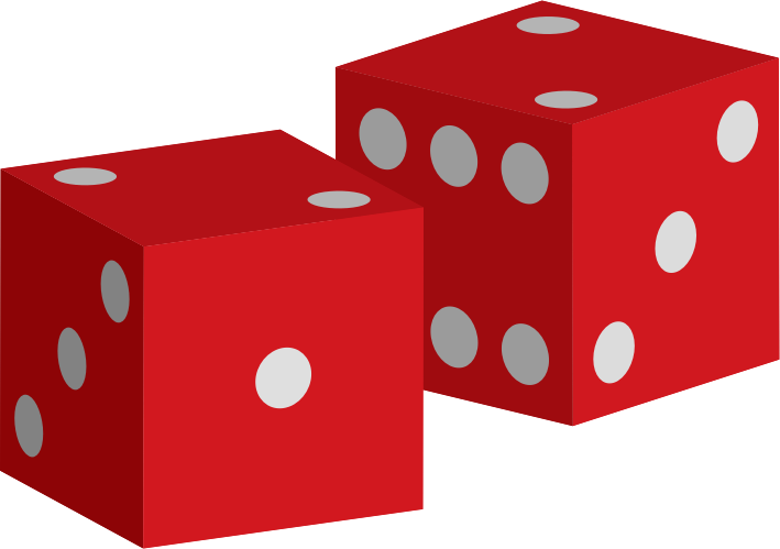 Two red dice