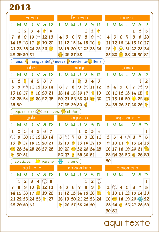Calendario 2013 Calendar v.1