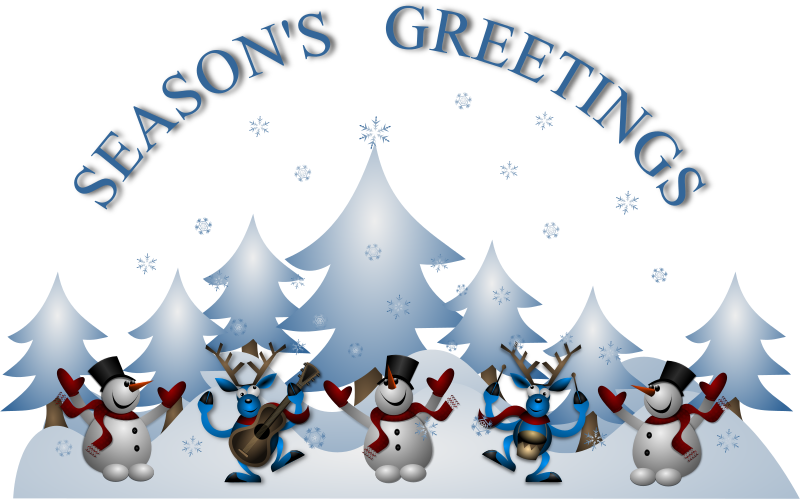 Seasons Greetings Card Front Openclipart