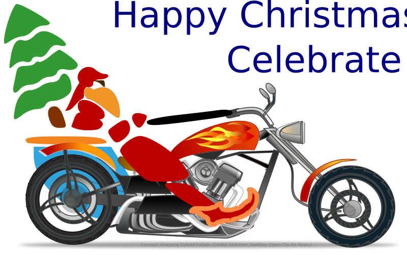 Santa on chopper