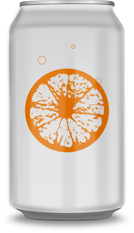 Orange soda can