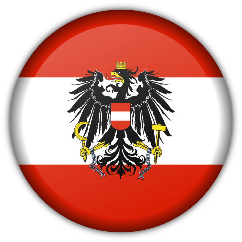 Austrian Flag Button