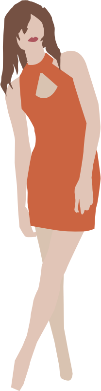 Girl in simple dress