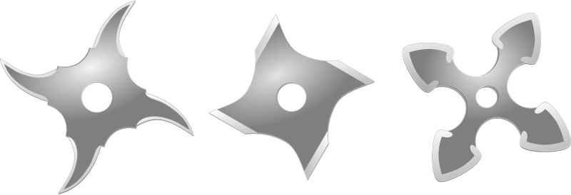 silver shurikens