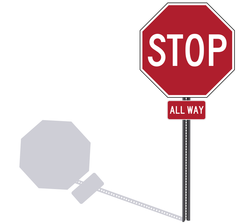 Stop Sign on Post