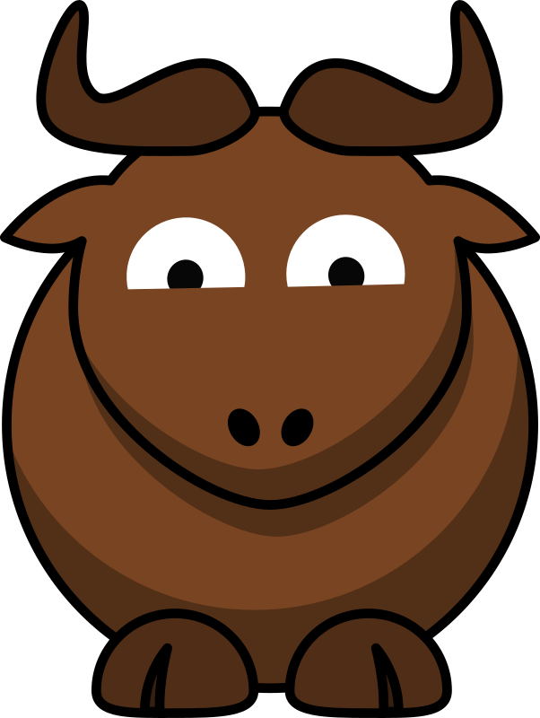 Cartoon Gnu Glee