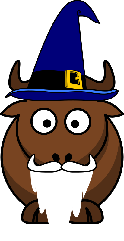 Cartoon Gnu Wizard