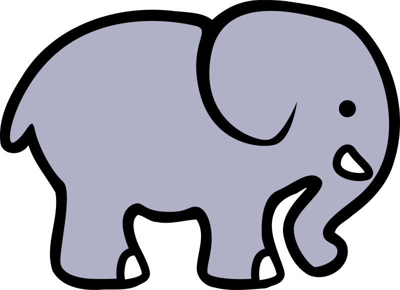 2D cartoon elephant