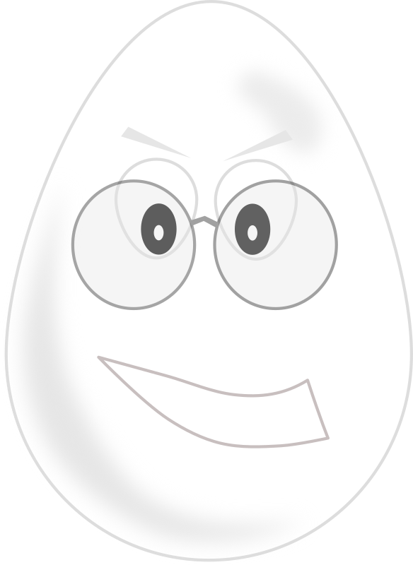 egg wear glasses