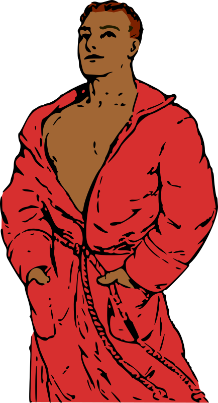 Man in Bathrobe 2