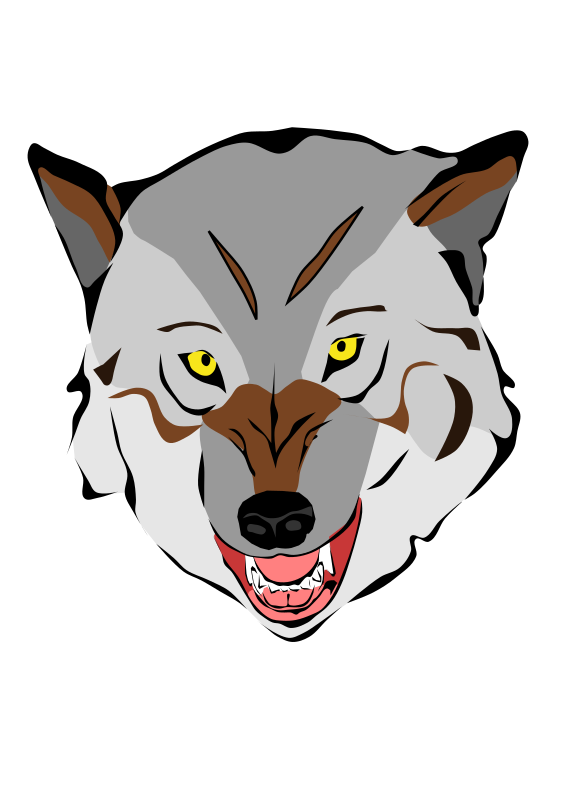 Cartoon Wolf - Openclipart