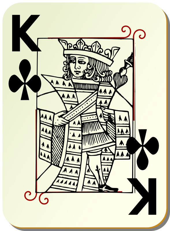 Guyenne deck: King of clubs - Openclipart