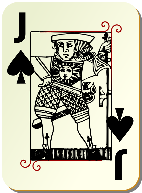 Guyenne deck: Jack of spades