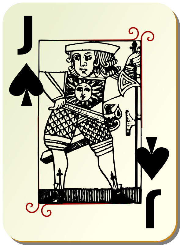 Guyenne deck: Jack of spades - Openclipart