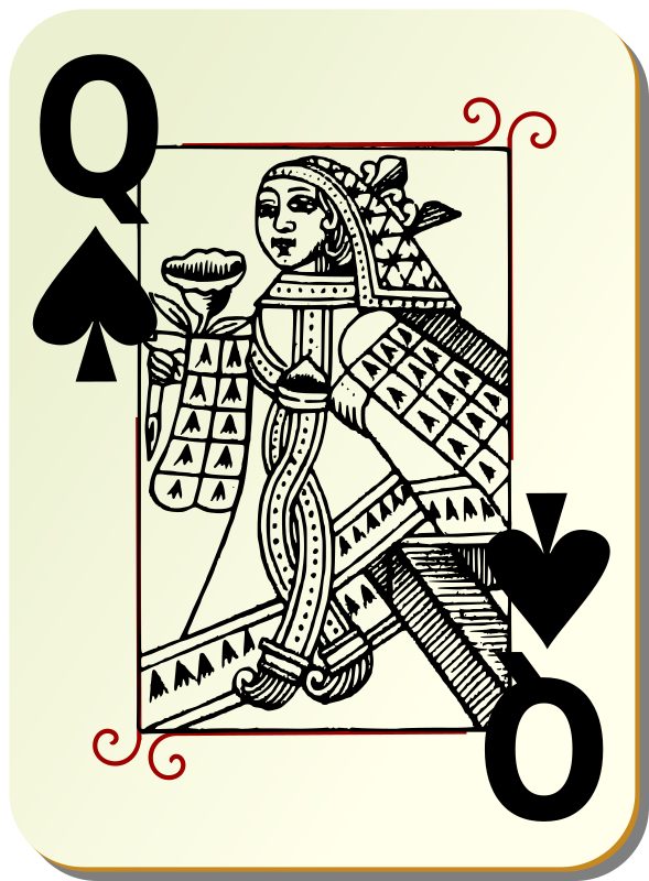 Guyenne deck: Queen of spades