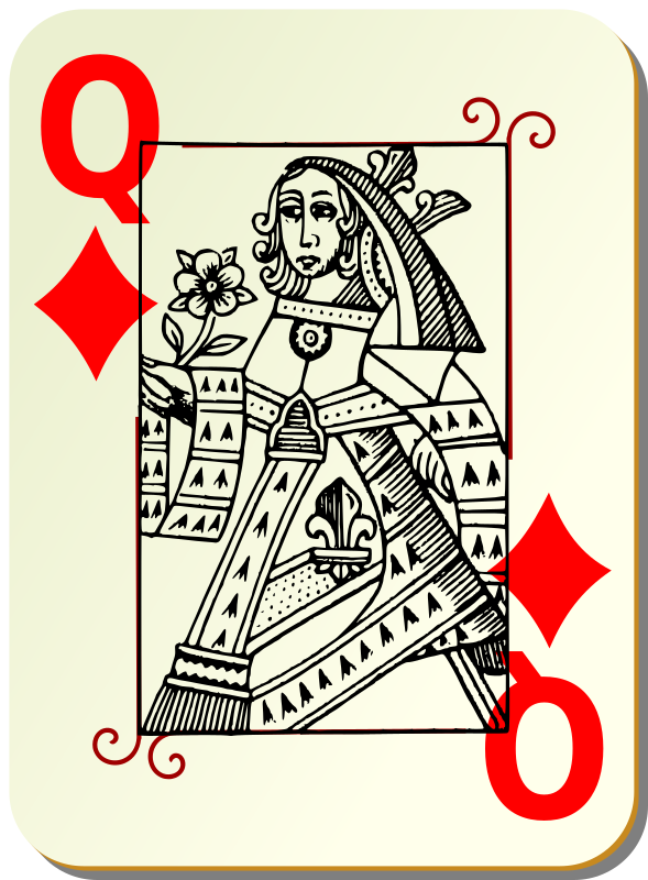 Guyenne deck: Queen of diamonds - Openclipart