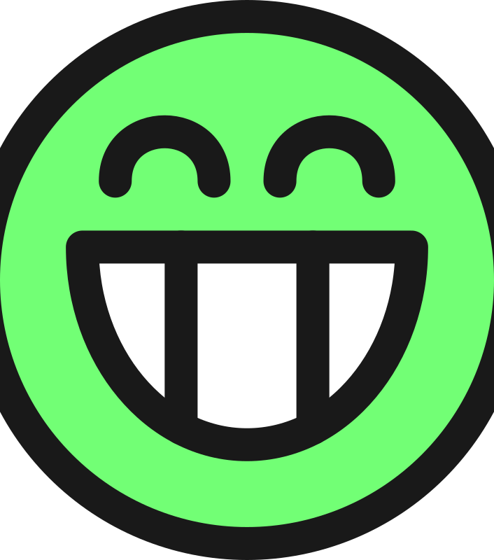 flat grin smiley emotion icon emoticon