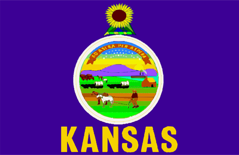 Flag of State of Kansas