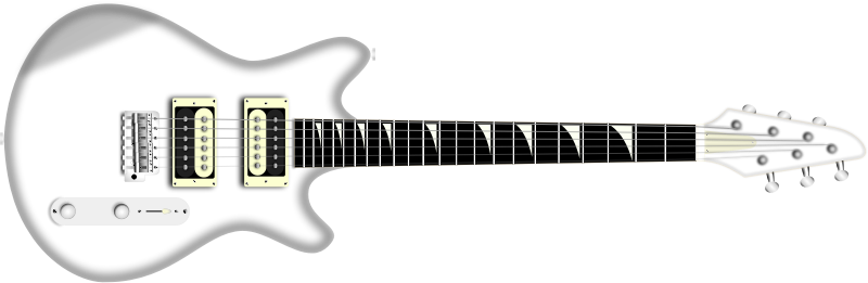 white electric guitar