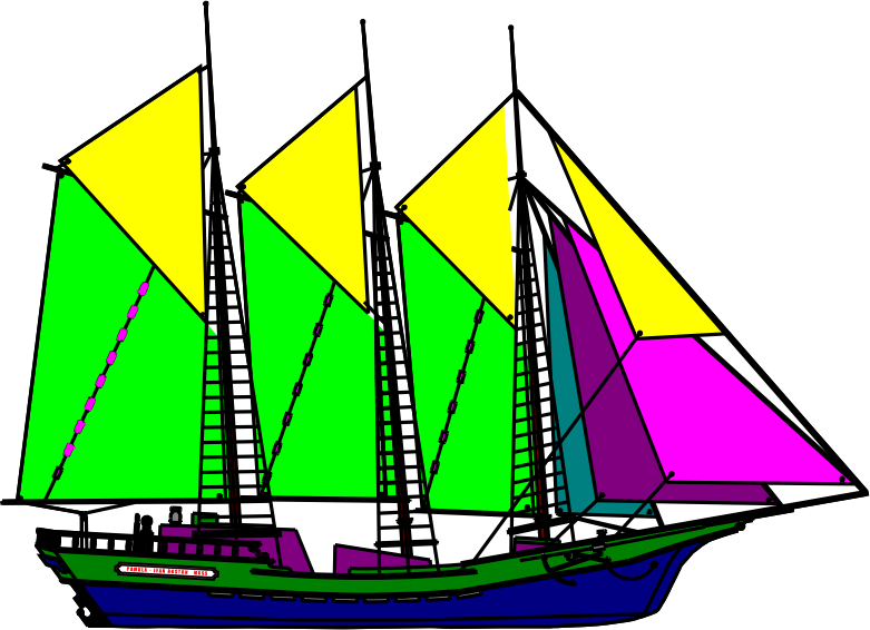 colourful sailboat