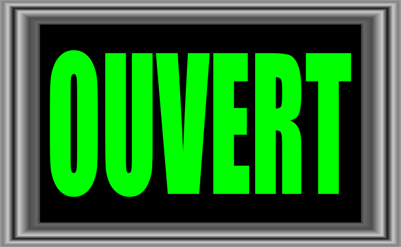 Pancarte ouvert