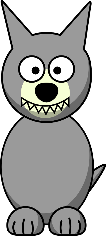 Cartoon Wolf - Openclipart