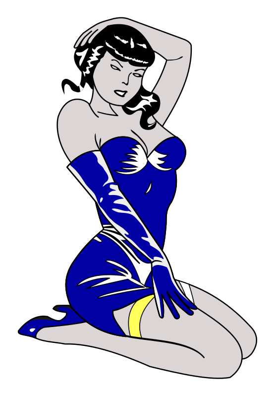 Pin-up blue