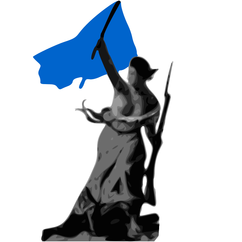 Color Guard Flag Girl Silhouette - Openclipart