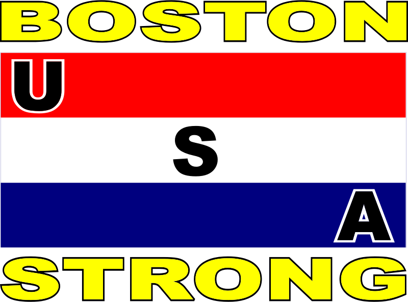 USA stripe flag Boston strong