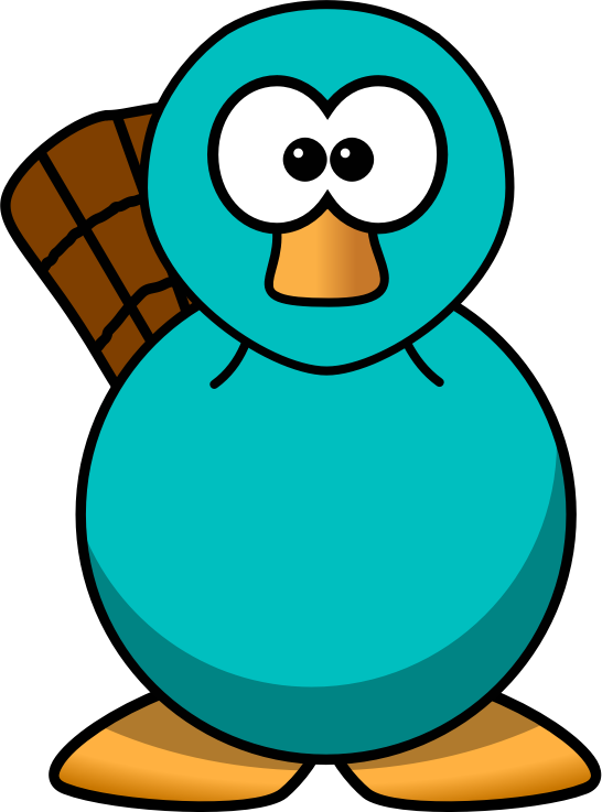 Cartoon Platypus Teal