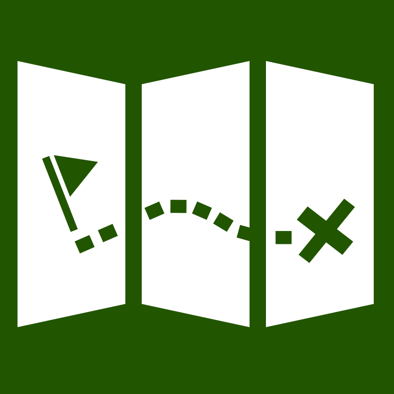 large green map icon