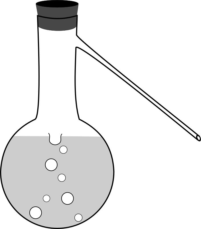 distilling flask with sidearm and stopper