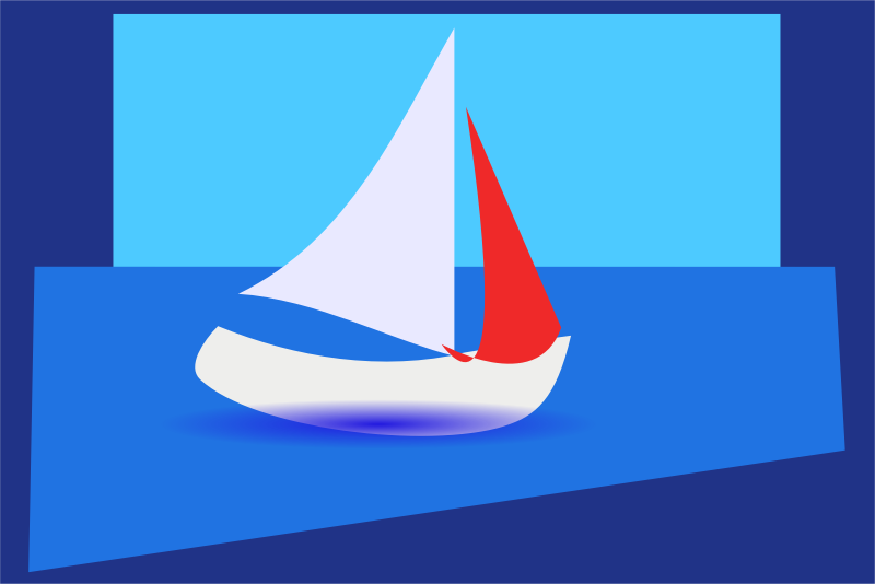 abstract sailing boat