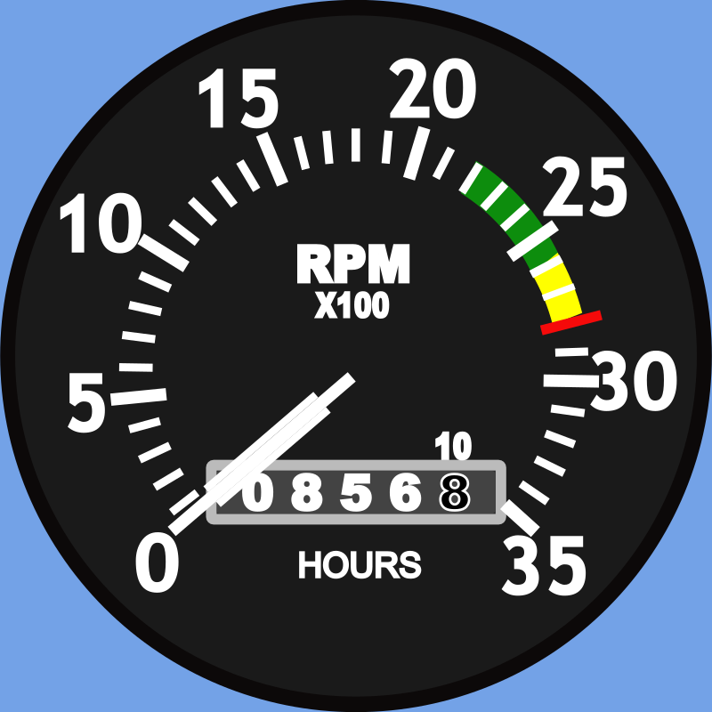 Cessna Type Aircraft Tachometer