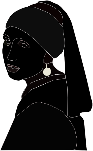 Woman With Peral (black)