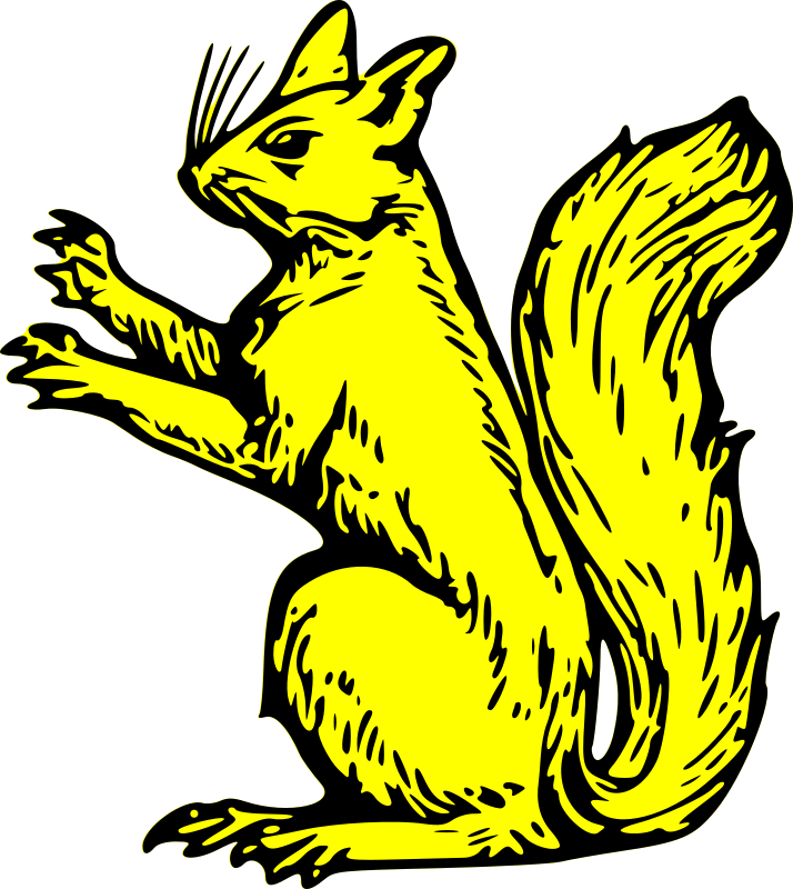 squirrel sejant erect