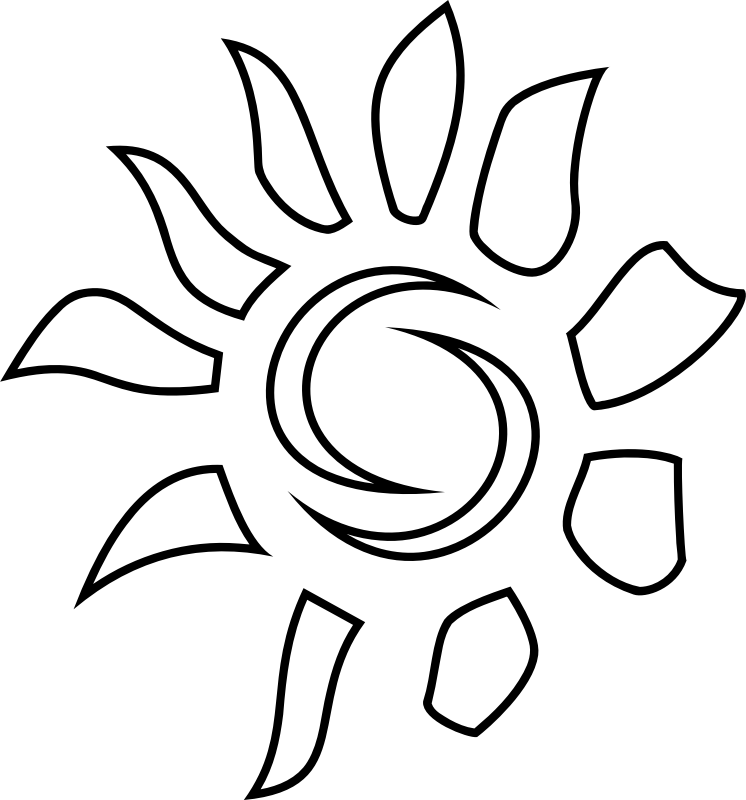 Sun Icon - Coloring Book