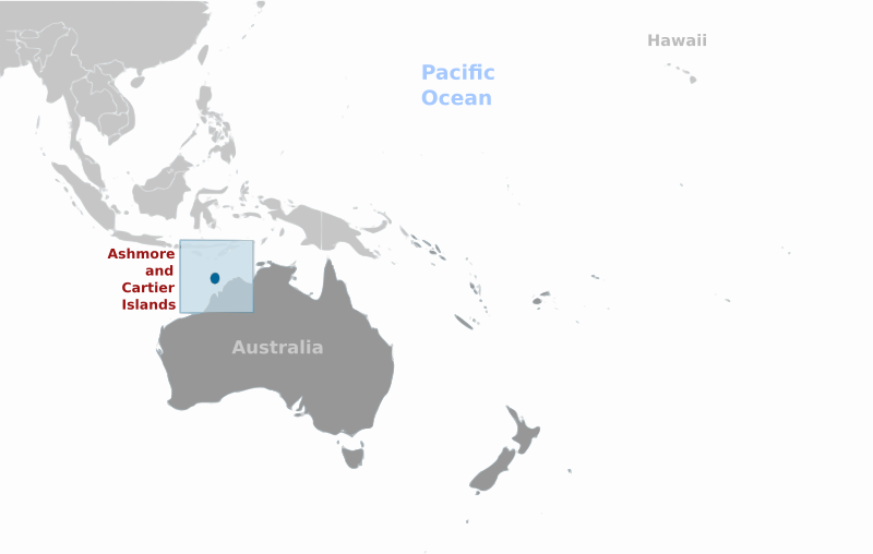 Ashmore and Cartier Islands location label