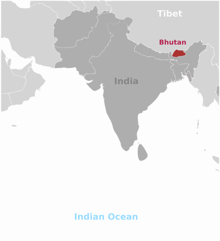 Bhutan location label