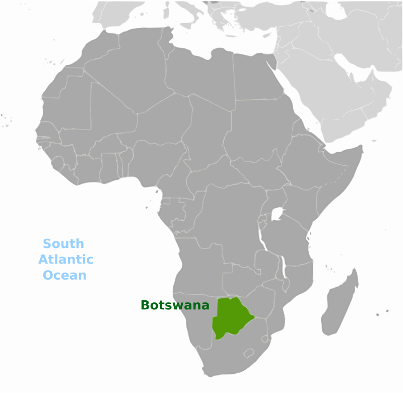 Botswana location label